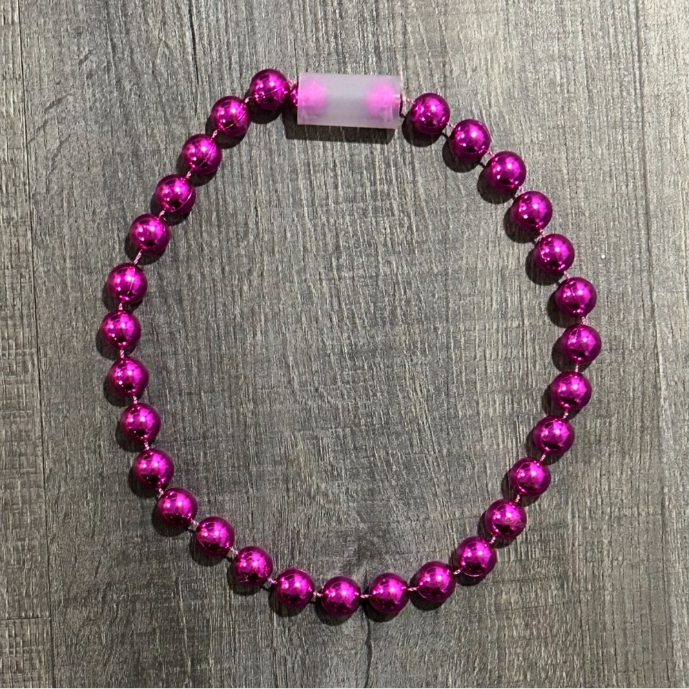 💞 Purplish Pink Beaded Toddler Safety Necklace